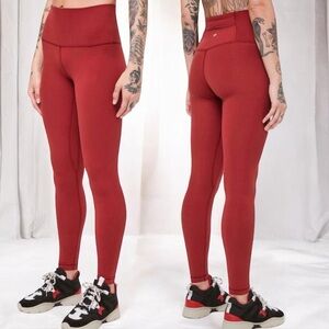 Lululemon Align Pant Leggings Full Length *Special Edition 28" Dark Spot Red 4
